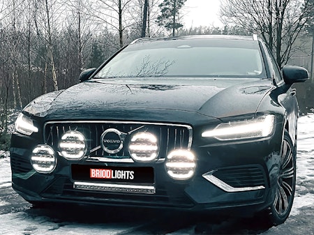 Briodlights Ozz LED Extraljus med fäste 9" SVART