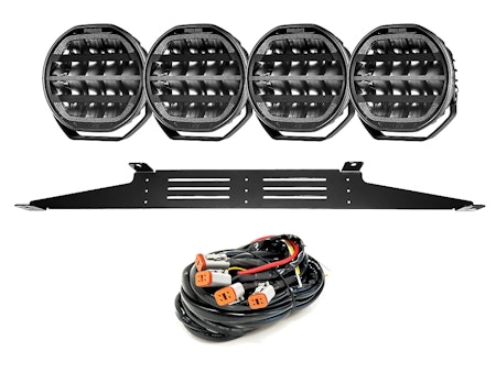 Briodlights Ozz LED Extraljus med fäste 9" SVART