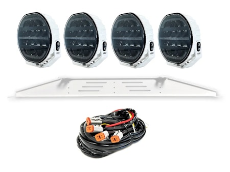Briodlights Ozz LED Extraljus med fäste 9" VIT