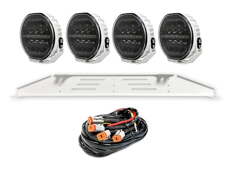 Briodlights Ozz LED Extraljus med fäste 7" VIT