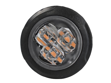 BLIXTLJUS RUND ORANGE 3 LED 36 mm Ø