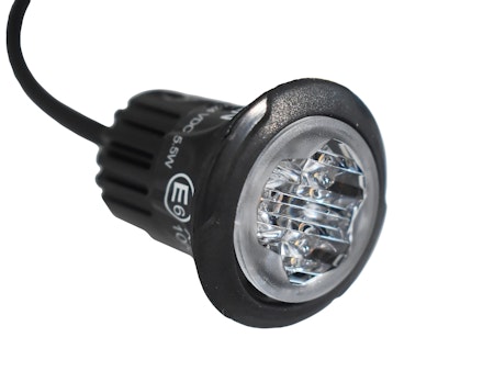 BLIXTLJUS RUND ORANGE 3 LED 36 mm Ø