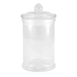 Glasburk med lock - stor