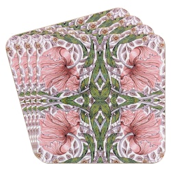 Coasters William Morris - Pimpernel Pink