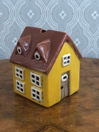 Ljuslykta Nyhavn Mini Hus gult