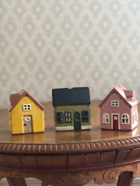 Ljuslykta Nyhavn Mini Hus rosa