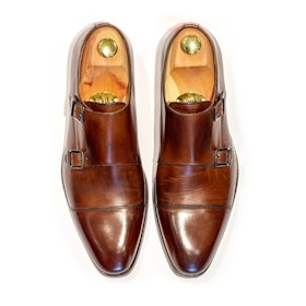 Mörkbrun sko i dubbel monkstrap
