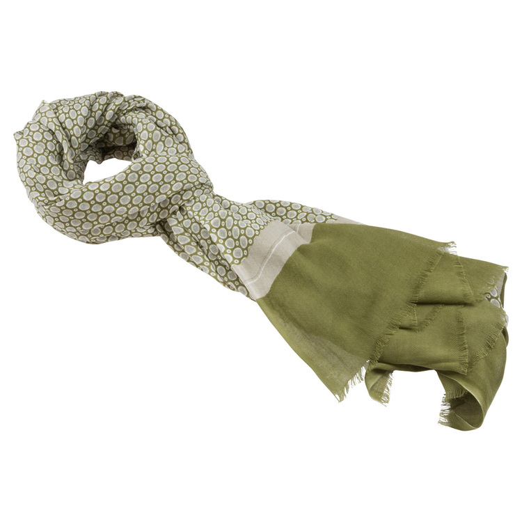 Grön mönstrad scarfs i bomull