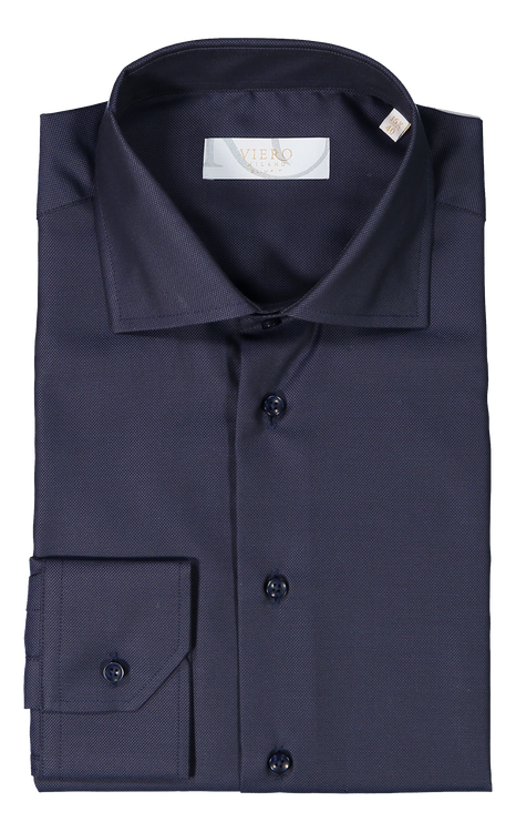 Mörkblå skjorta med mörkblå knappar
