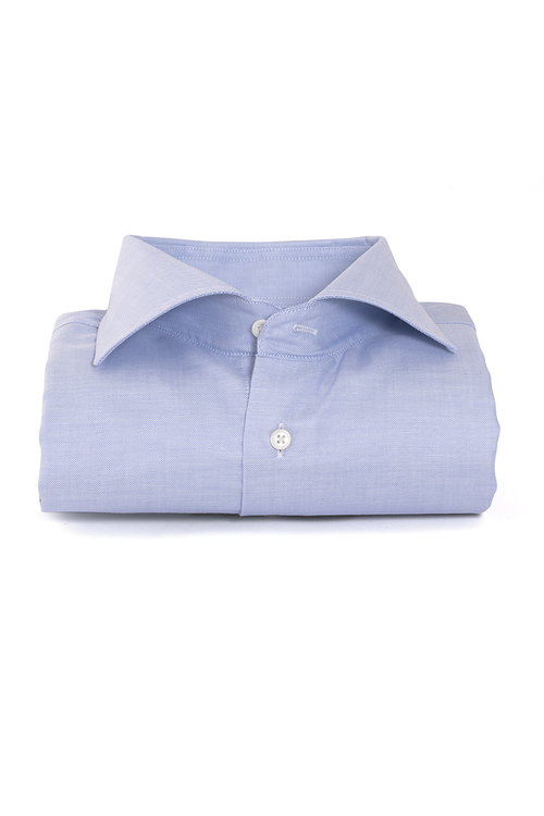 Ljusblå slimfit pinpoint skjorta
