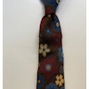 Handgjord brunblommig slips i ull