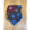 Handgjord brunblommig slips i ull