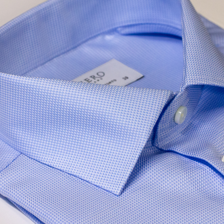 Ljusblå skjorta med lätt struktur, 2-ply