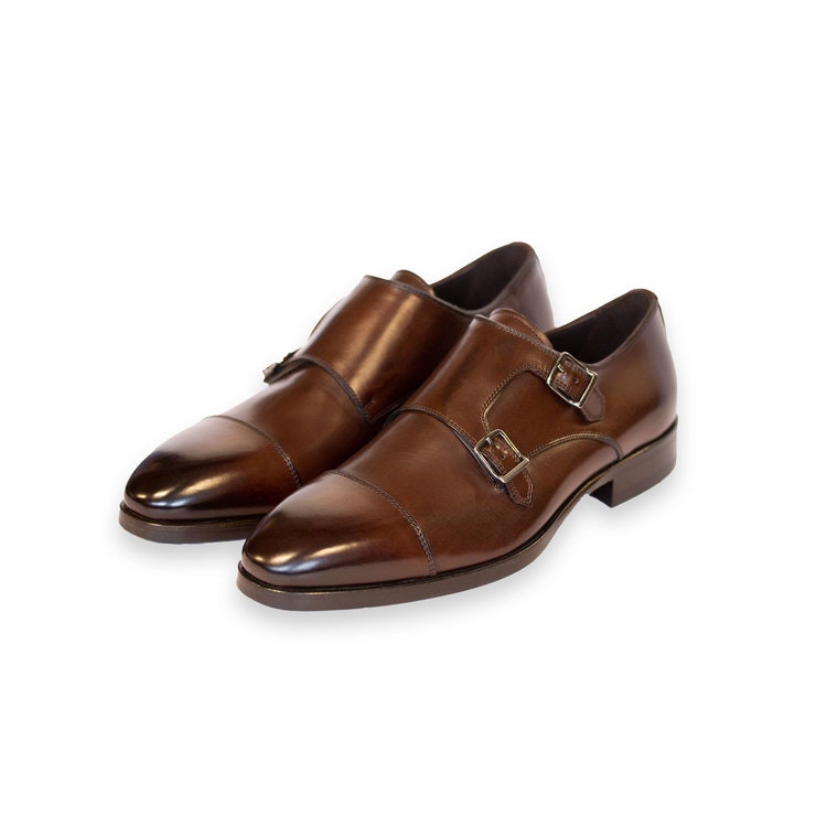 Mörkbrun sko i dubbel monkstrap, 1091