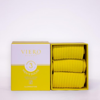 Strumpor i bambufibrer 3-pack, Illuminating yellow **LTD EDITION**