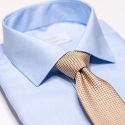 Ljusblå skjorta twill, 2-ply, B1005