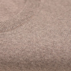 Rundhalsströja merino - beige melerad MC218