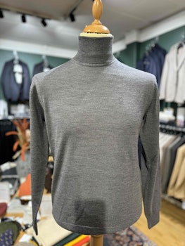Turtleneck  stickad merino - grå