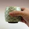 Liten Yunomi - kopp med grön solfjäder