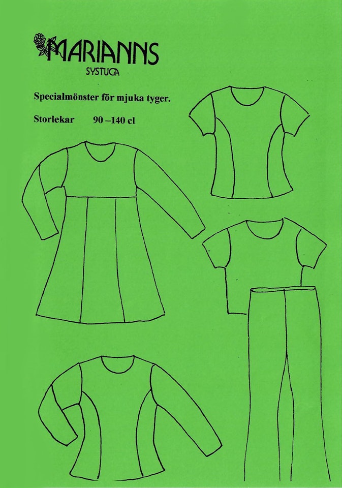 Symönster Grön - klänning, tröjor och byxor