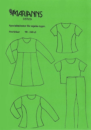 Symönster Grön - klänning, tröjor och byxor