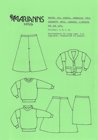 Symönster Ljusgrön - byxkjol, kjolar, tröjor och cardigan
