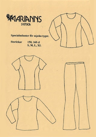 Symönster Grått - figursydd tröja och utsvängd byxa
