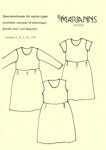 Symönster Vanilj - klänning med olika längd på ärmarna