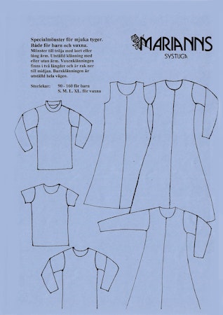 Symönster Duvblått - tröjor och klänningar