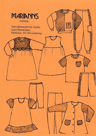 Symönster Guldorange - set med barnkläder