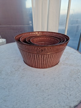 Zinkskål rosa näst minsta storlek