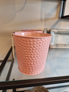 Kruka plåt rosa