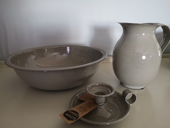 Sand emalj handfat/skål
