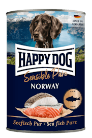 Happy Dog Boksemat; Sensible Pure Norway M/Sjøfisk 400g