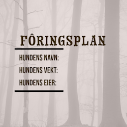 Individuell fôringsplan for jakthunder