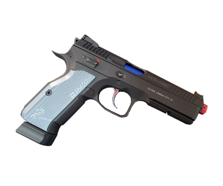 LaserAmmo - Recoil Enabled Training Pistol - CZ Shadow 2- RED laser with two Co2 magazines