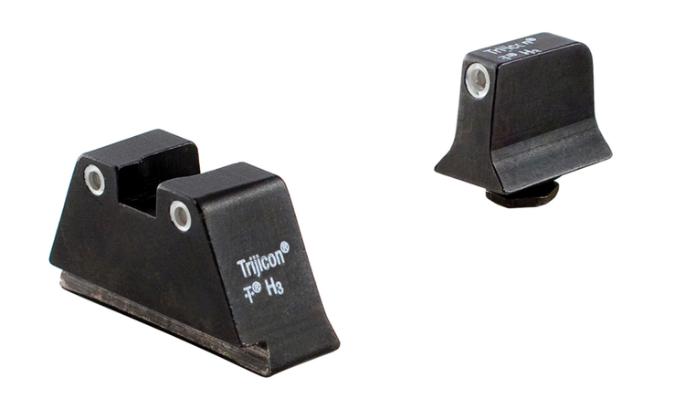 Trijicon - Bright & Tough Night Sight Suppressor Set - Glock Standard Frames - White/White