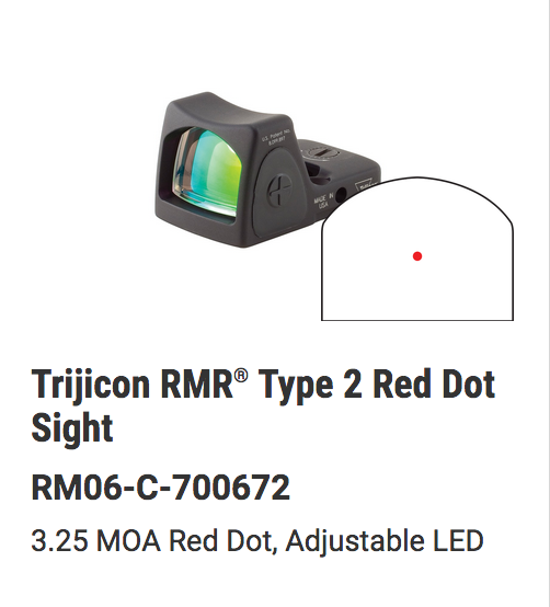 Trijicon - RMR Type 2 - Adjustable LED Reflex - Gray Cerakote
