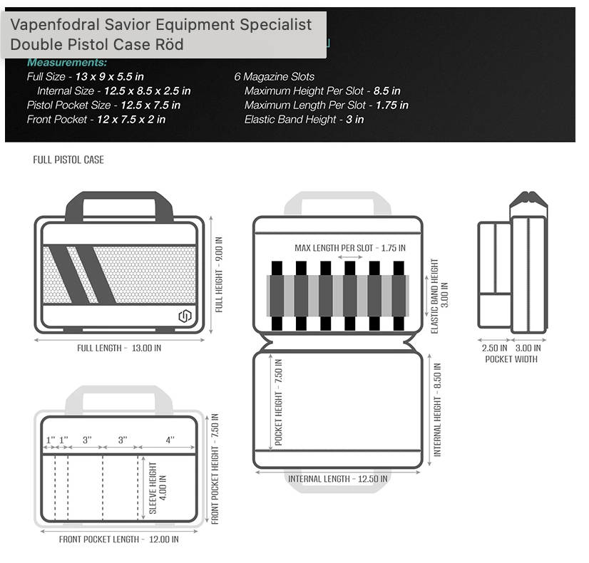 Savior Equipment - Specialist Double Pistol Case - Röd