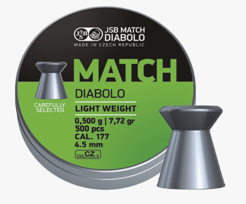 JSB - Green Match Diabolo - Pistol 4,50mm - 0,500g - 500st