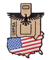 Rangemaster USPSA Target with USA Flag and eagle - Patch