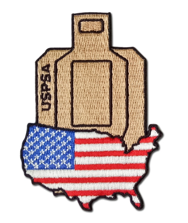 Rangemaster USPSA Target with USA flag - Patch