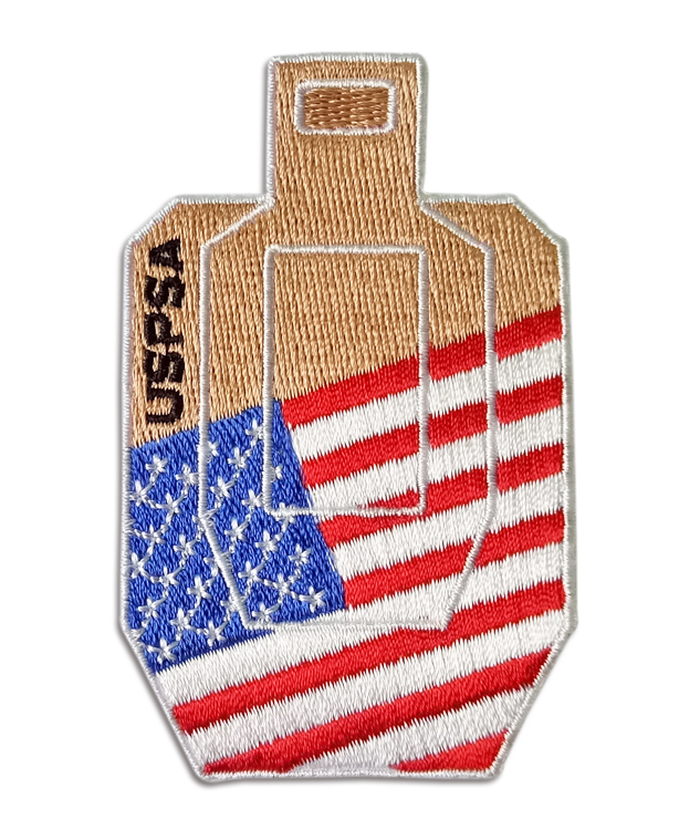 Rangemaster - USPSA target with USA flag patch
