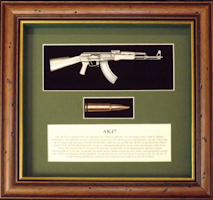 AK47 and 7.62 x 39 bullet - Wallmounted 1/6 rifle