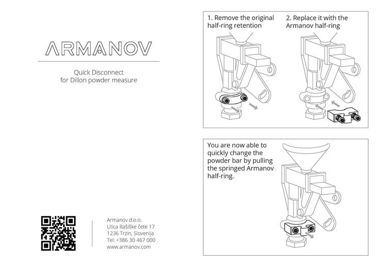 Armanov - Quick disconnect for Dillon powder measure