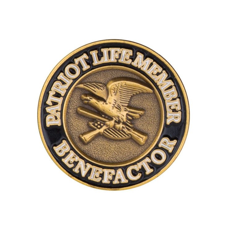 NRA Patriot member jumbo antiqued pins