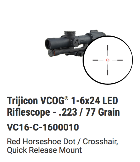 Trijicon - VCOG® 1-6x24 LED Riflescope - .223 / 77 Grain