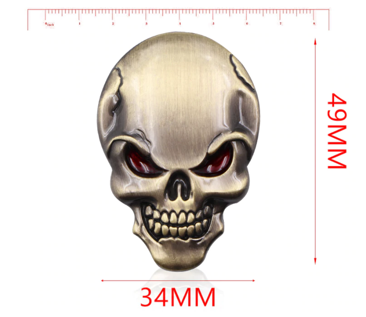 3D Metal Emblem - Skull