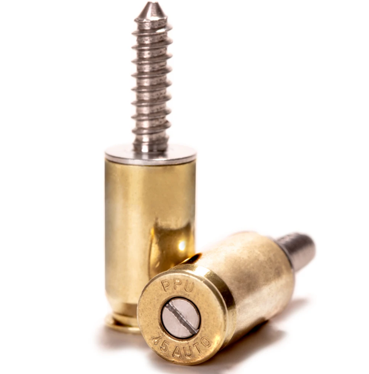 Lucky Shot - .45 Caliber Bullet License Plate Fasteners