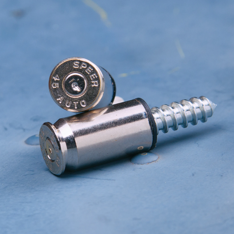 Lucky Shot - .45 Caliber Bullet License Plate Fasteners